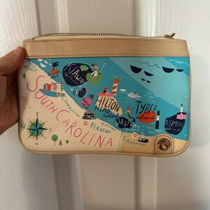 Charming South Carolina Map Clutch
